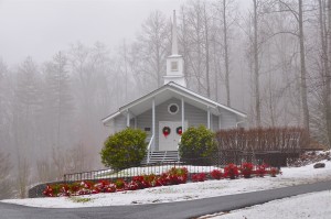 Valley Community Church in Fog